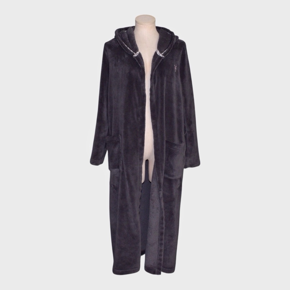 Victorias Secret Plush Hooded Fleece Long Robe